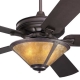 Craftsman Fan with Almond Mica Coppersmith Light
